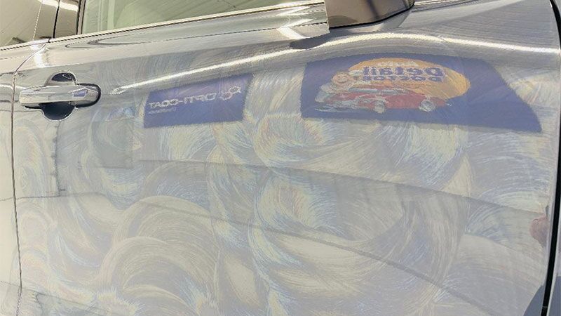 Ceramic coating curing in the workshop