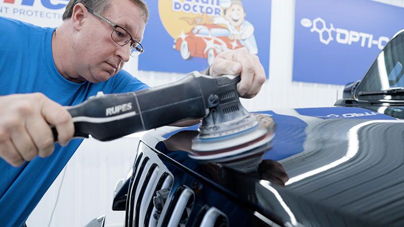 Paint correction being performed