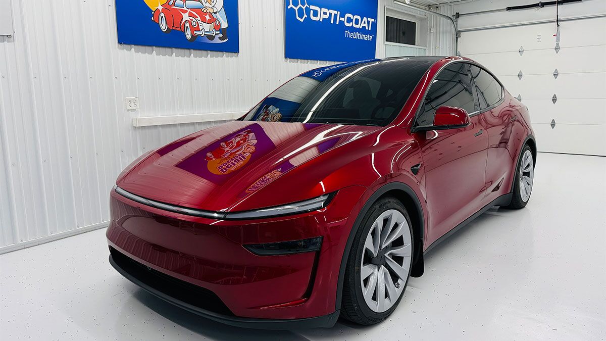 Tesla receiving PPF and ceramic coating